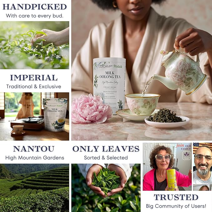 Milk Oolong Tea Loose Leaf – Premium Chinese Oolong Tea 3oz | Double Milky Aroma & Smooth Taste | Bulk Loose Leaf Tea Tin | Afternoon & Asian Tea - Bloomnest