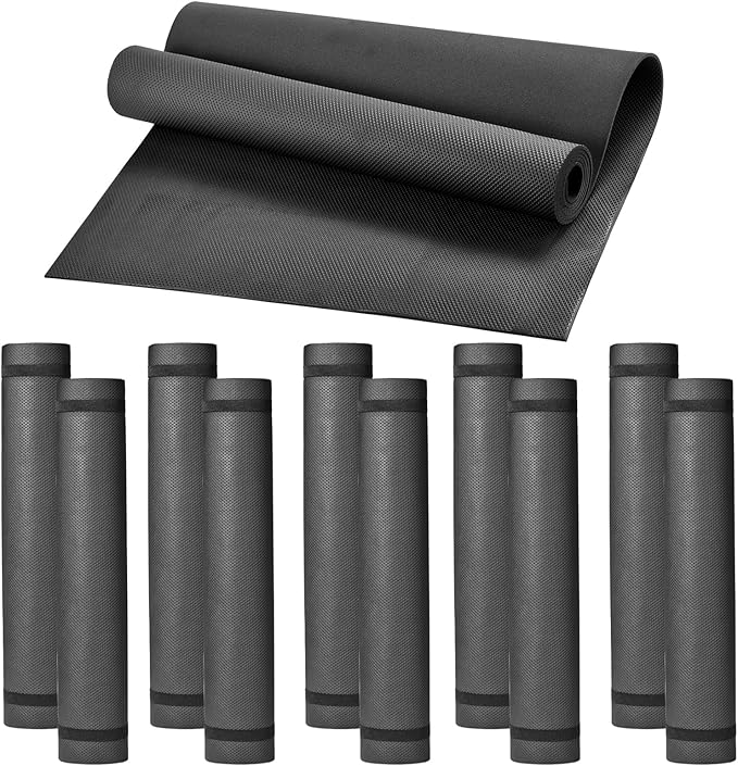 10 Pack Yoga Mats Bulk, 68'' x 24'' x 4mm Thick Black Yoga Mats for Kids and Adults, Anti-Slip Tear-Resistant Exercise Mat for Fitness Stretching Home Workout Gym and Studio - Bloomnest