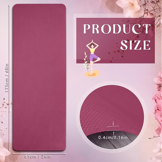 Timgle 6 Pack Yoga Mats Bulk Non Slip Exercise Yoga Mat Thick Anti Slip Tear Resistant Sports Gym for Fitness Stretching Home Workout and Studio - Bloomnest