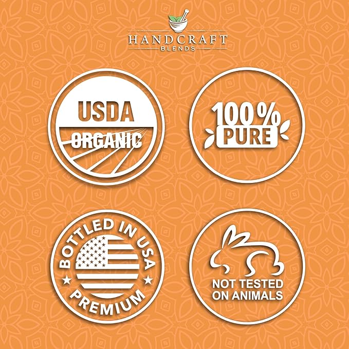 Handcraft Blends Organic Orange Essential Oil – 1 Fl Oz – 100% Pure and Natural – Premium Grade Essential Oil for Diffuser and Aromatherapy HandcraftBlends