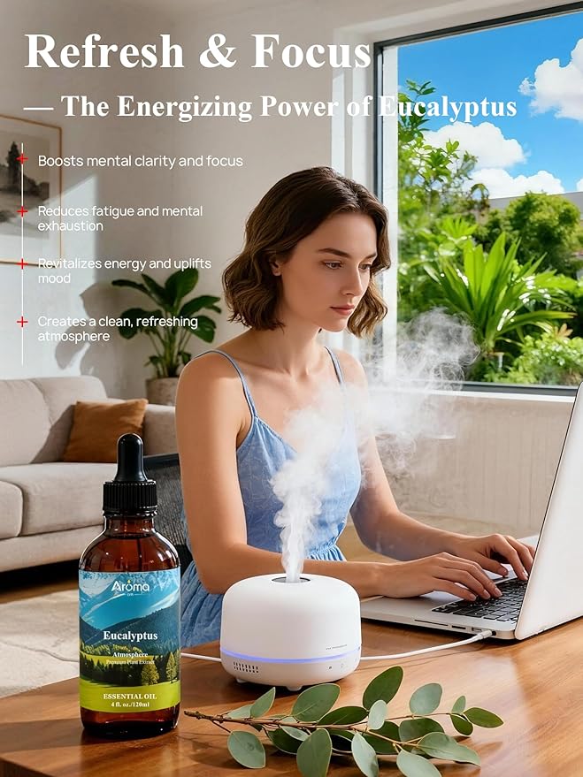 Eucalyptus Essential Oil with Premium Gift Box - Thieves Oil Essential Oils for Diffusers, Aromatherapy Oils - 4 Fl Oz 100% Pure Natural - Essential Oil Set - Gifts for Women Bloomnest