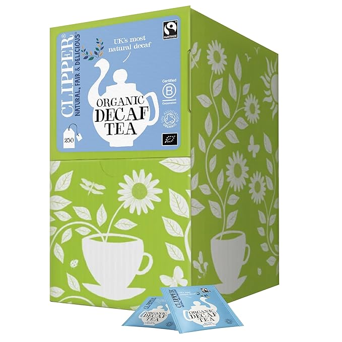Clipper Tea, Organic Decaf, Plant-Based, Decaffeinated Black Tea, Great Over Ice, 250 Tea Bags - Bloomnest