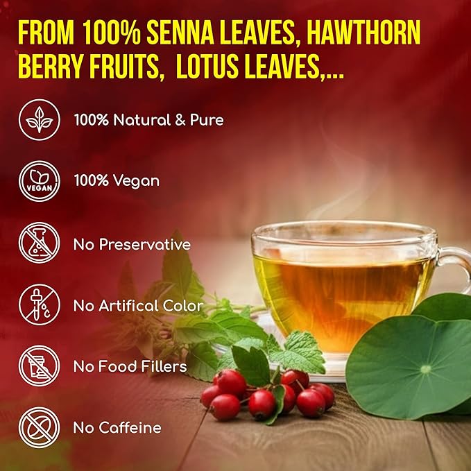 FreshDrinkUS, Premium Improve Colon Tea | 75 Tea Bags | Herbal Tea Blend with Senna Leaves, Lotus Leaves, Hawthorn Berry, Ginger & More – Caffeine Free Botanical Tea – Natural Daily Herbal Infusion - Bloomnest