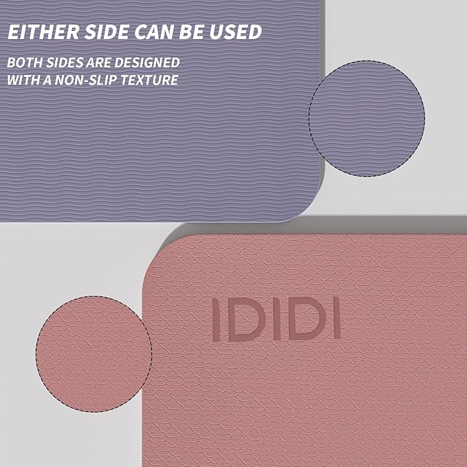 Large Yoga Mat (6'x 4') - Extra Long and Wide 72 x 48 inches, Non-Slip POE Fitness Mat, Eco-Friendly, Thick Wide Exercise Mat for Home Workouts,Ideal for Yoga and Pilates.