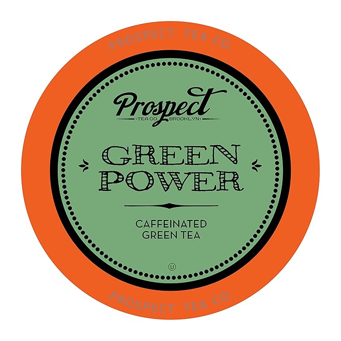 Prospect Tea Co. Green Power Caffeinated Tea Pods Compatible with K Cup Brewers Including 2.0, 40 Count - Bloomnest