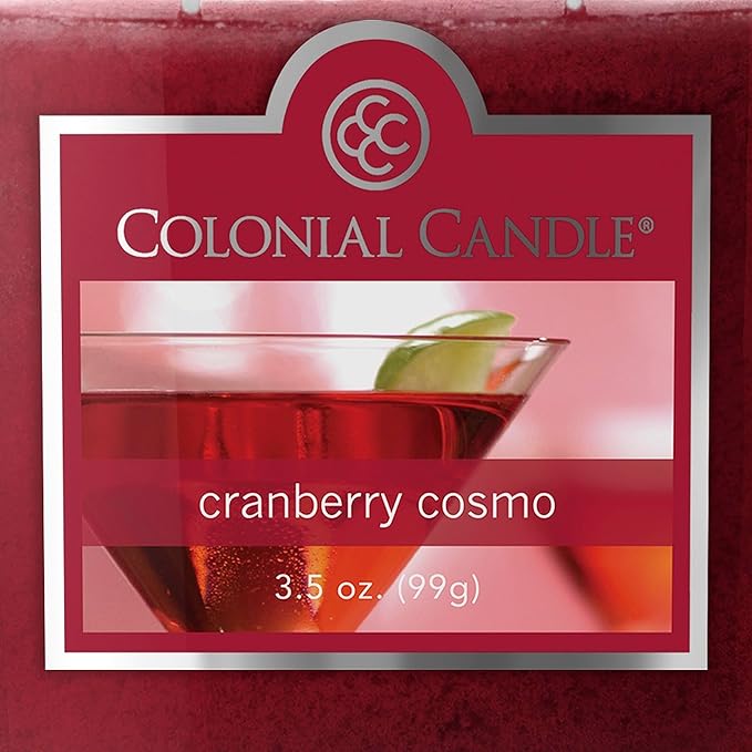 Colonial Candle Cranberry Cosmo Scented Jar Candle, 2 Wick, 3.5 oz, Mottled Wax Candle - Bloomnest