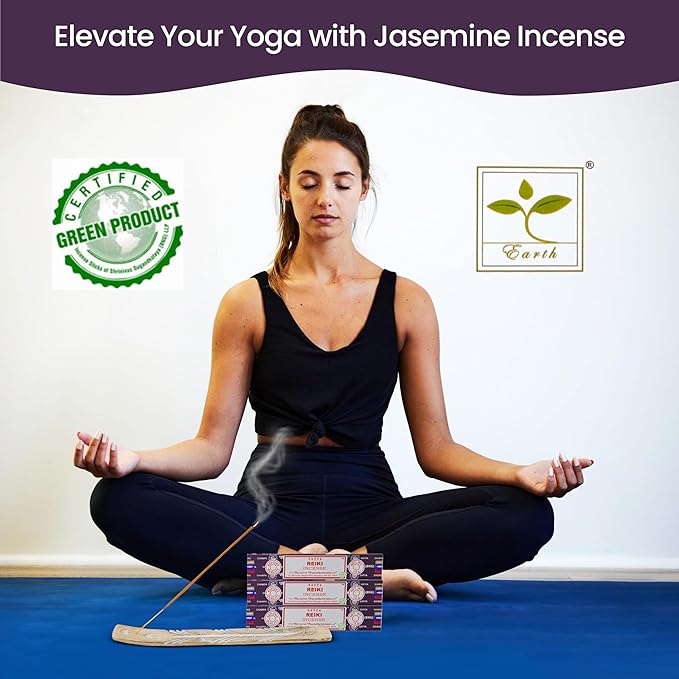 Satya Reiki Incense Sticks, Satya Bng (Bangalore) Insenses 15gmx3 Pack with Raajsee Incense Holder Bundle, Satya Nagchampa Natural Incense - Bloomnest