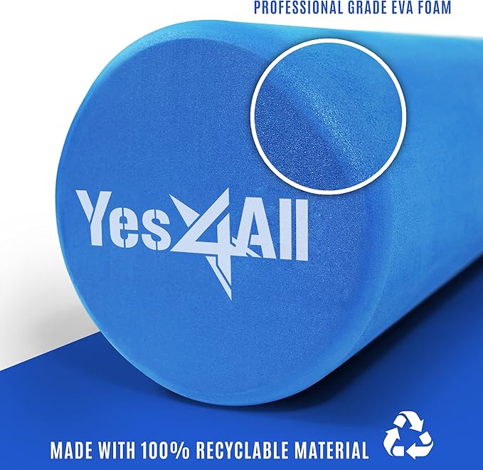 Yes4All EVA Firm Foam Roller for Back - Round Back Roller for Exercise, Yoga & Pilates 12/18/24/36 inch - Bloomnest