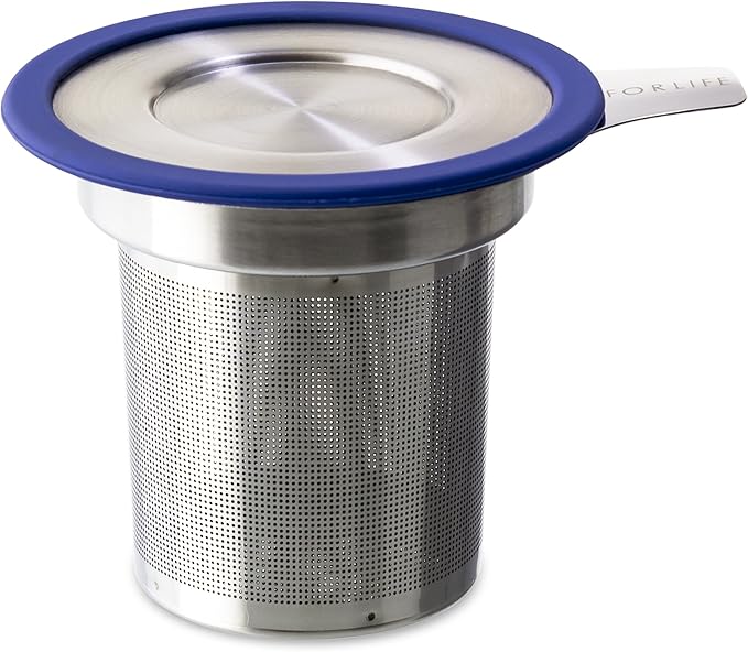 FORLIFE Brew-in-Mug Extra-Fine Tea Infuser with Lid, Marine - Bloomnest