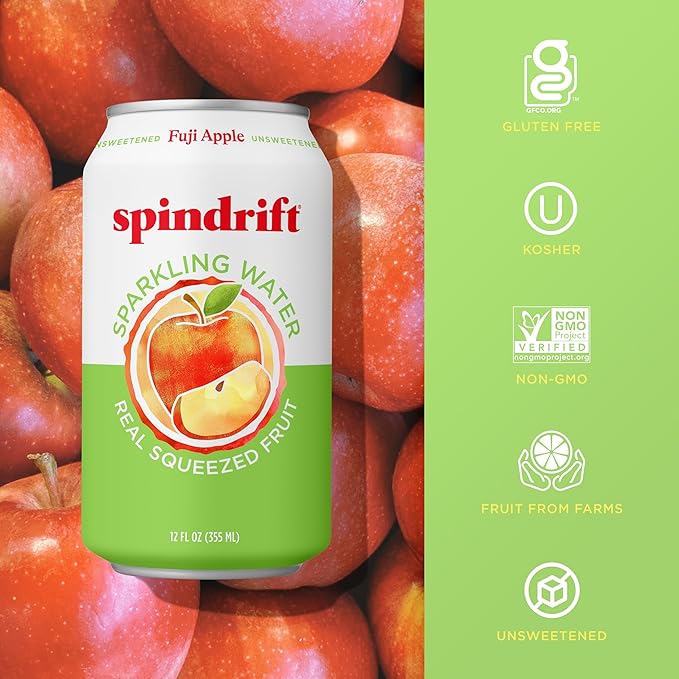 Spindrift Fuji Apple Can 12 Ounce (Pack of 24) - Bloomnest