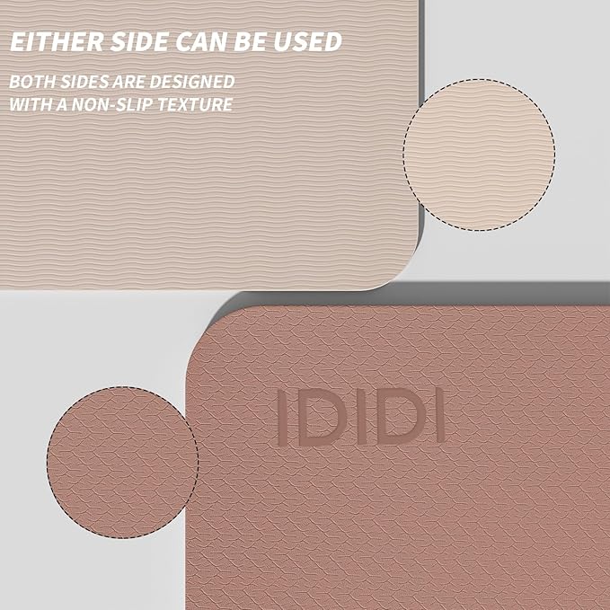 Large Yoga Mat (6'x 4') - Extra Long and Wide 72 x 48 inches, Non-Slip POE Fitness Mat, Eco-Friendly, Thick Wide Exercise Mat for Home Workouts,Ideal for Yoga and Pilates.