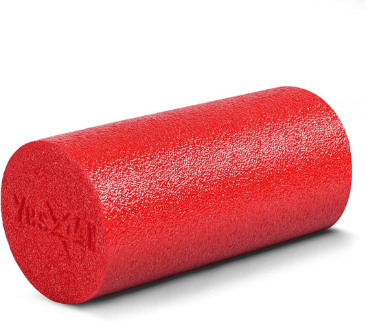 Yes4All Medium Firm Round PE Foam Roller 12, 18, 24, 36 Inches for Pilates, Yoga, Stretching, Balance & Core Exercises