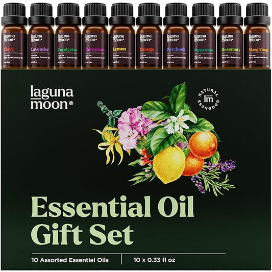 Essential Oils Set - Top 10 Gift Set Blends for Fragrance, Diffusers, Humidifiers, Aromatherapy, Cars & Home Products, Room Sprays, Candle Making, Yoga - Fragrance Oils for Botanical Fresheners Making - Bloomnest