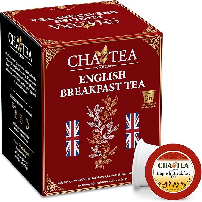 Cha4TEA 36-Count English Breakfast Tea for Keurig K-Cup - Bloomnest