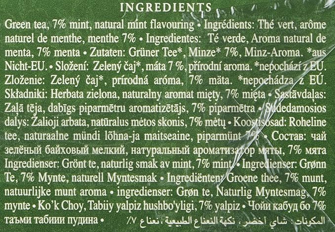 Ahmad Tea Green Tea, Green Tea Mint Teabags, 100 ct - Caffeinated and Sugar-Free (Pack of 3) - Bloomnest