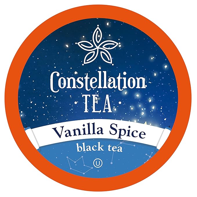 Constellation Tea Vanilla Spice Black Tea Pods Compatible with K Cup Brewers Including 2.0, 40 Count - Bloomnest