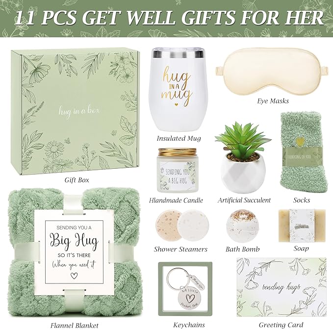 Sympathy Gift Baskets Sympathy Gifts for Loss of Loved One Hug in a Box for Women Bereavement Gifts Ideas Get Well Soon Gift Condolence Basket Miscarriage Thinking of You Care Package for Women - Bloomnest