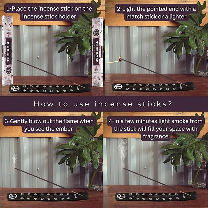Tuberose Incense Sticks - Total 40 Insence-Sticks - Dual Pack of 20 Insense - Inciensos - Inscents - Natural Non Toxic Ingredients - Incents - Incence - Inscense - Insents TRUMIRI