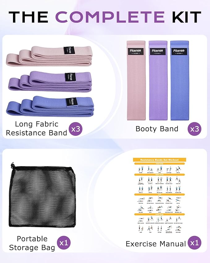 Pull Up Bands, Fitense Resistance Bands Set with Door Anchor, Stretching Assist Band, Portable Exercise, Muscle Training, Physical Therapy, Exercise Workout Bands for Working Out for Women - Bloomnest