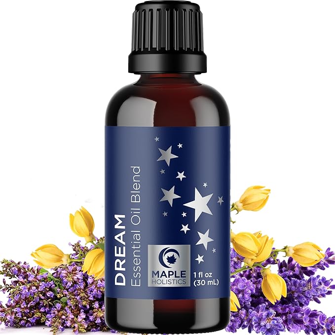 Sleep Essential Oil Blend for Diffuser - Dream Essential Oils for Diffusers Aromatherapy and Relaxation with Clary Sage Ylang-Ylang Roman Chamomile and Lavender for Sleep Time Support (1 Fl Oz) - Bloomnest