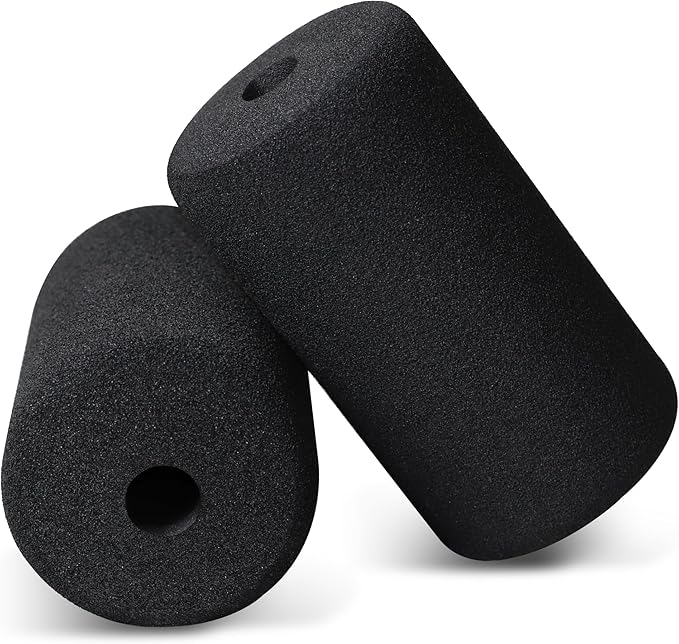 WF Athletic Supply Foam Foot Pads, Foam Roller for Gym Exercise Machines Equipment Replacements, Roller Pad for Leg Extension, PEC Deck Pads for Weight Bench, Sold by Pair (7” x 4” OD x 0.875” ID) - Bloomnest