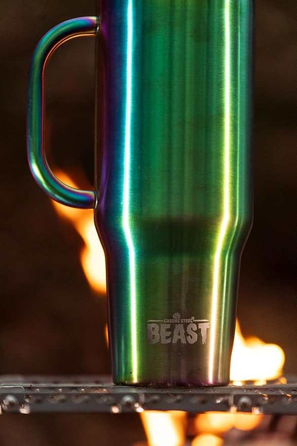 Beast 50 oz Tumbler Stainless Steel Vacuum Insulated Coffee Ice Cup Double Wall Travel Flask (Rainbow) - Bloomnest