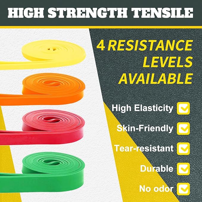 Exercise Bands Resistance Bands for Working Out,Pull Up Bands Set,at Home Workout Equipment,Workout Bands for Men and Women,Stretch Bands for Exercise - Bloomnest