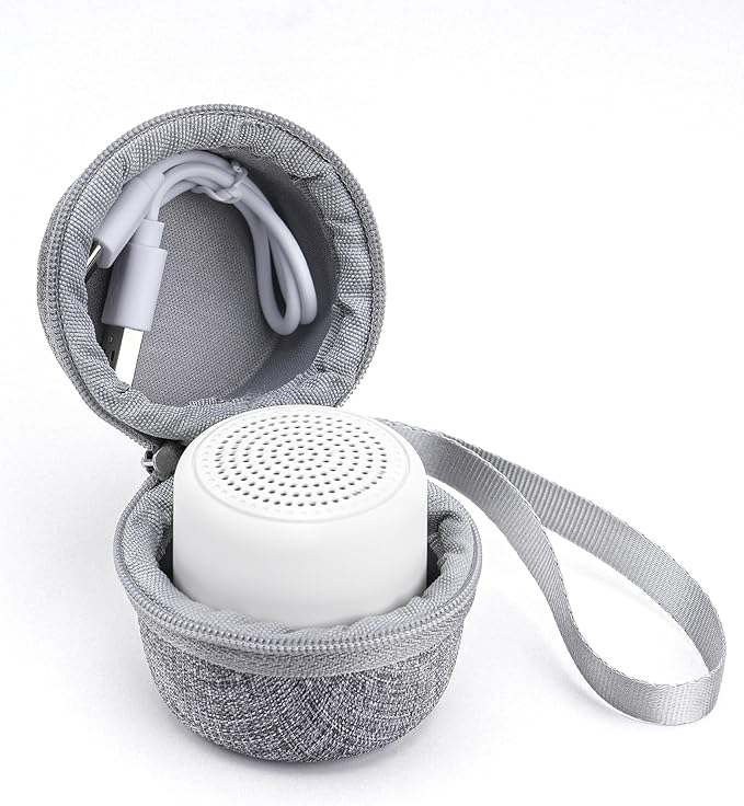Dreamegg Portable White Noise Machine with Travel Case - Egg-Sized Sound Machine for Baby & Adult Sleep, 16 Soothing Sounds, 1000mAh Battery, Timer, Sound Machine for Baby Adults Home Gift, White