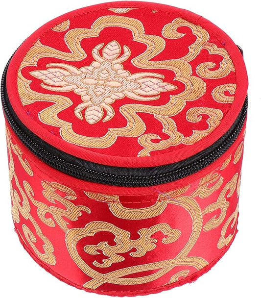 VAKUUM Gift Wrapping Bags Chanting Bowl Travel Bag Tibetan Singing Bowl Case Buddhist Singing Bowl Carry Bag Sound Bowl Holder Case Storage Bag Round Storage Tote Bag Gift Wrap Bags - Bloomnest