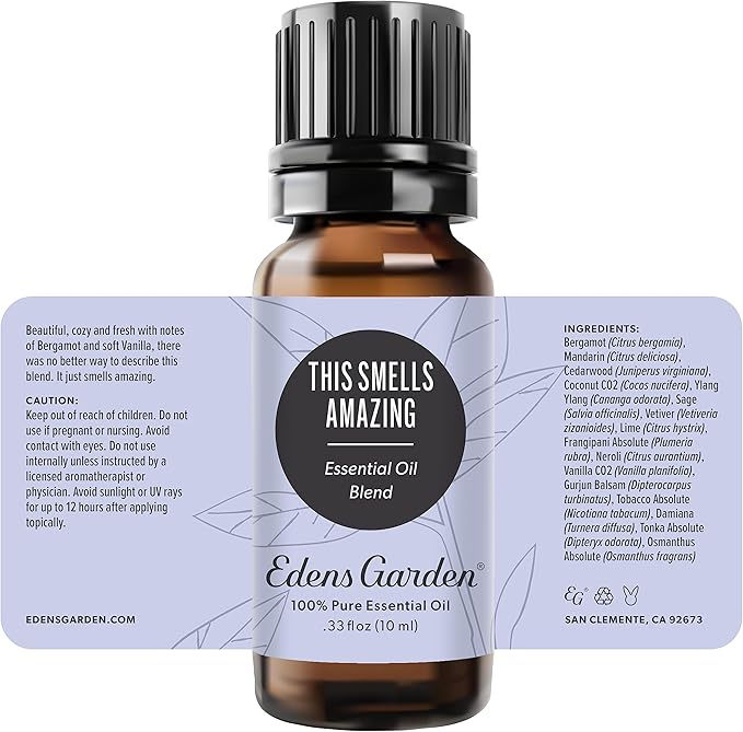 Edens Garden This Smells Amazing Essential Oil Blend- 100% Pure Premium Grade, Undiluted, Natural, Therapeutic, Aromatherapy, The Best for Diffusing, Skin, Candle, Humidifiers 10 ml (.33 fl oz) EdensGarden