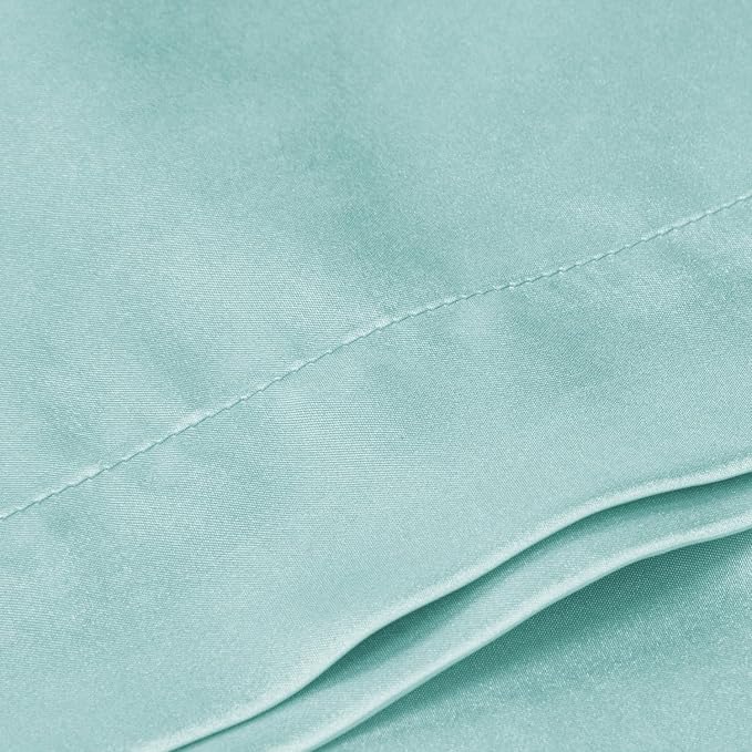 BEDELITE Satin Body Pillow Cover, Super Soft and Cooling Body Pillow Pillowcase for Hair and Skin, Breathable Silky Full Long Pillowcase Cover(20"x54", Blue Grey) - Bloomnest