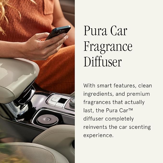 Pura Car Diffuser - Portable Fragrance System - On/Off Controlled Through Car Acceleration - Adjustable Intensity Control Through App - Fragrances Sold Separately - Bloomnest