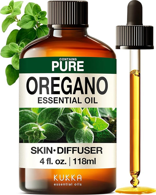 KUKKA Oregano Essential Oils - 4 Fl Oz - for Hair, Skin, Diffuser, Aromatherapy & DIY Soap Making Scent - Bloomnest