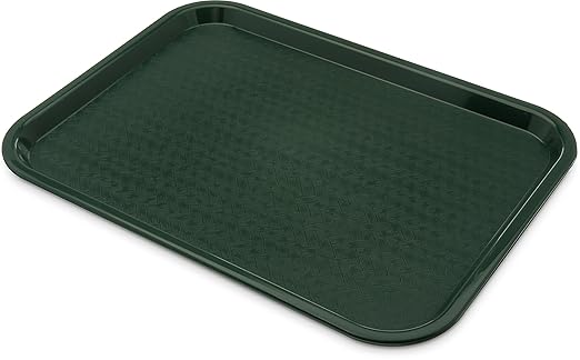Carlisle FoodService Products CT121608 Cafe Standard Plastic Cafeteria/Fast Food Tray, NSF Certified, BPA Free, 16" Length x 12" Width, Forest Green (Pack of 24) - Bloomnest