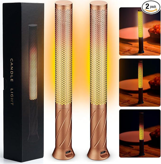 LED Candle Light, Cordless Table Lamps, Bedside Lamps w/2 Modes, Rechargeable Candlestick, Modern Table Lamp w/2600 mAh Battery, nightstand lamp, Bedroom lamp - Bloomnest