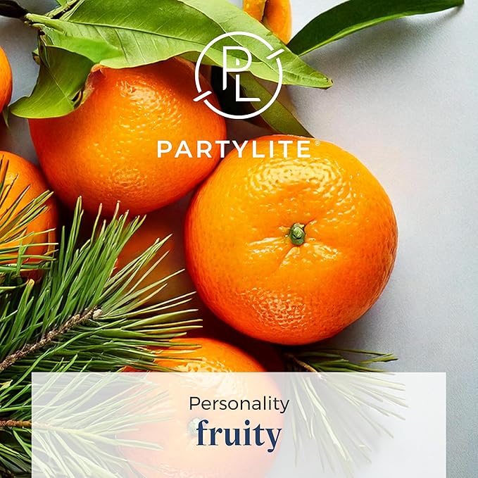 PartyLite 3-Wick Jar Candle, Highly Fragranced Clean Burning Glass Candle, 25-45 Hours Burn Time (Clementine Garland) - Bloomnest
