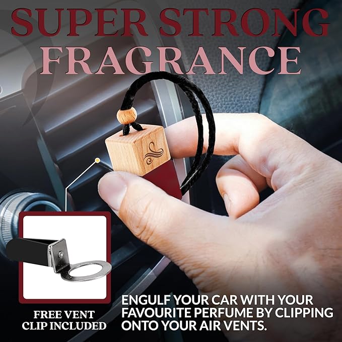 Carat Rouge Car Air Freshener for Women | Car Scents for Women | Car Fragrances - Carat Rouge by Perfa, Maroon - Bloomnest