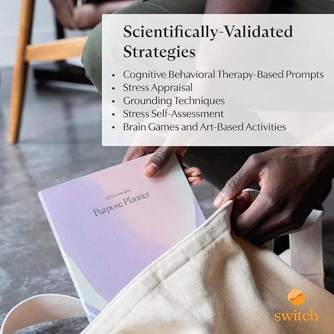 Switch Research Purpose Planner Bundle: Complete Psychologist-Backed Goal Planner Set for Developing a Life of Purpose - 3 Undated Productivity Planner Books - Guided Prompts, Techniques, and Insights - Bloomnest