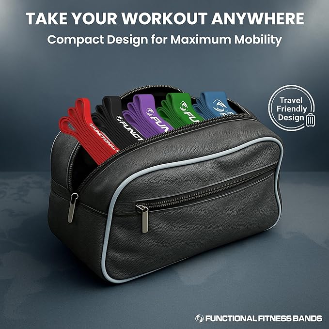 Pull Up Assist Bands Set by Functional Fitness. Heavy Duty Resistance and Assistance Training Band - Bloomnest
