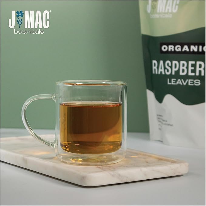 J Mac Botanicals Organic Raspberry Leaves, loose leaf tea 4 ounce - Bloomnest