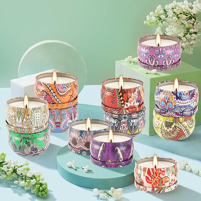 36 Pack Scented Candles Set for Home, Relaxing Stress Relief, Aromatherapy - Natural Soy Wax and Fragrance - Gifts for Women, Mom, Best Friend, Wife, Birthday - Bloomnest