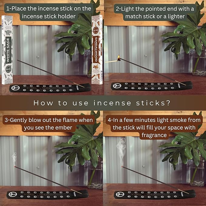 Trumiri Incense Combo Pack - 40 Sticks (20 White Sage + 20 Sandalwood) - All Natural