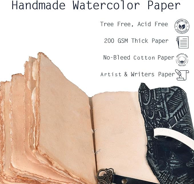 LEATHER VILLAGE Genuine Leather Handmade Journal for Men & Women – Vitruvian Man Embossed Cover – Key Closure – Book of Shadow – Vintage Deckle Edge Paper for Writing, Drawing – 7x5 Inches – Turquoise - Bloomnest