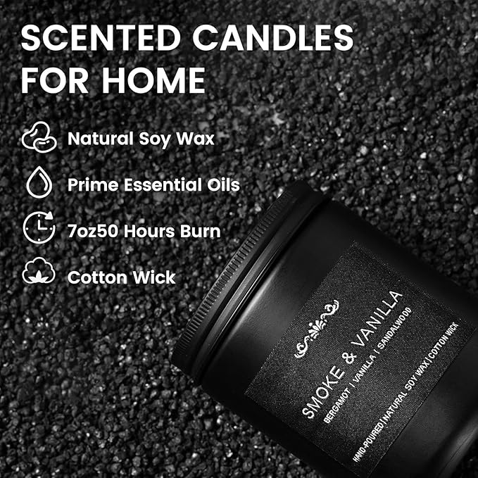 Scented Candles for Men, 6-Pack Candles for Home Scented, 42oz, 300 Hours Burning Time Long-Lasting Aroma — The Masculine Men Candle, Perfect for Boyfriend, Him, Father Aromatherapy Gift - Bloomnest