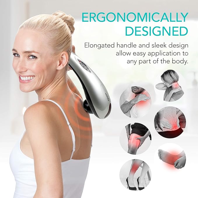 Daiwa Felicity Tapping Pro - Handheld Deep Tissue Back, Neck, Shoulder, Leg, Calf Muscle Massager with Extension Handle - FSA HSA Eligible