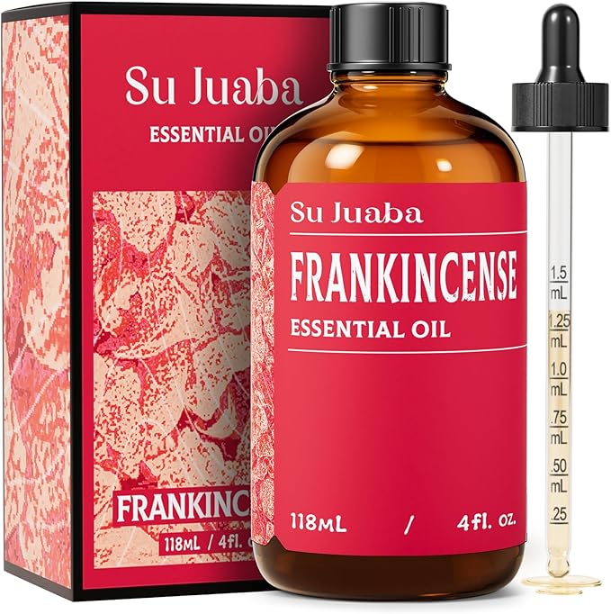 SU JUABA Frankincense Essential Oil 4 Fl Oz,100% Pure Frankincense Oil for Skin, Diffuser, Aromatherapy -118ml Bloomnest