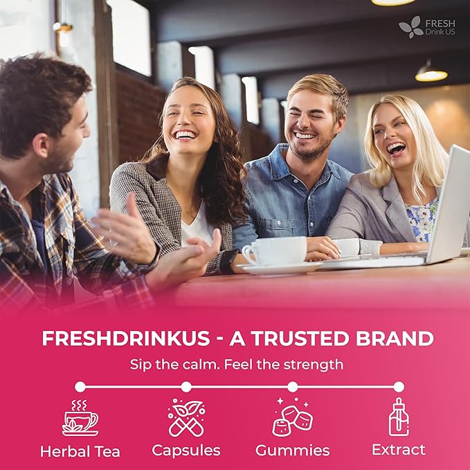 FreshDrinkUS, MenopauseSlim 40 Tea Bags – Herbal Blend with Rooibos, Dandelion Root, Matcha, Licorice, Cardamom & Black Cohosh – Smooth, Earthy Flavor – Premium Quality, Naturally Caffeine-Free Tea - Bloomnest