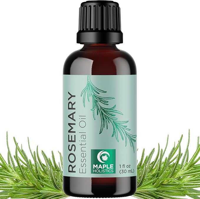 Pure Rosemary Oil for Hair Skin and Nails - 100% Pure Undiluted Rosemary Essential Oil with Dropper for Topical Uses Aromatherapy Diffusing and Home and Beauty DIYs - Vegan and Cruelty Free (1 Fl Oz) - Bloomnest