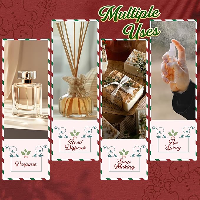 Christmas Spirit Fragrance Oil, Huge 4 Fl Oz, Premium Grade Winter Essential Oil for Diffuser and Aromatherapy, Christmas Scent for Soap Making, DIY Candle, Spray, Long Lasting Seasonal Scents - Bloomnest