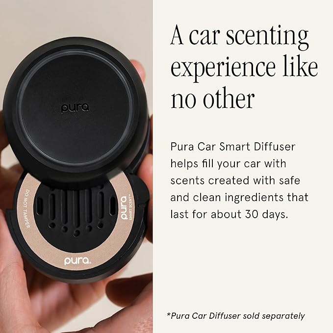 Pura Car Scent Refill - Fragrance for Pura Car Diffuser - Clean & Safe Luxury Diffuser Scent - Long-Lasting Fragrance for 30 Days of Aroma - Fall & Winter Household Essential - Cozy Cashmere - Bloomnest